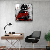 ・"Abstract Cat"・Glass Wall Art - ArtDesigna Glass Printing Wall Art