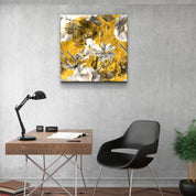 ・"Yellow Flowers"・Glass Wall Art - ArtDesigna Glass Printing Wall Art