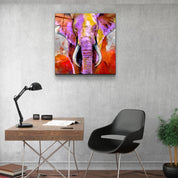 ・"Elepurple"・Glass Wall Art - ArtDesigna Glass Printing Wall Art