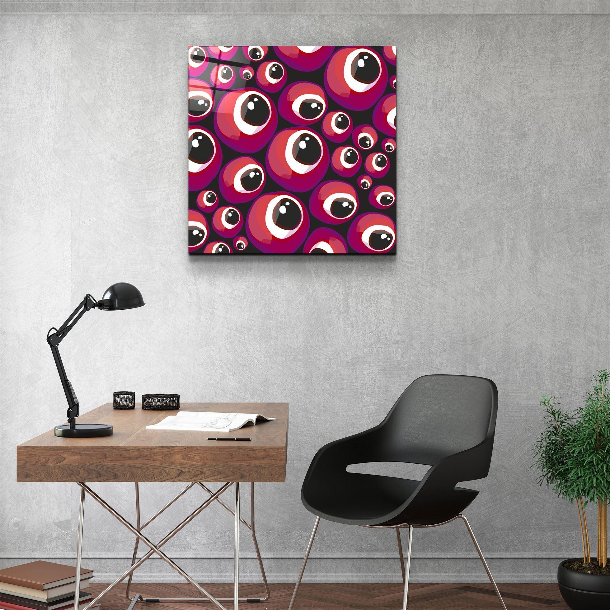・"Red Eyes"・Glass Wall Art - ArtDesigna Glass Printing Wall Art