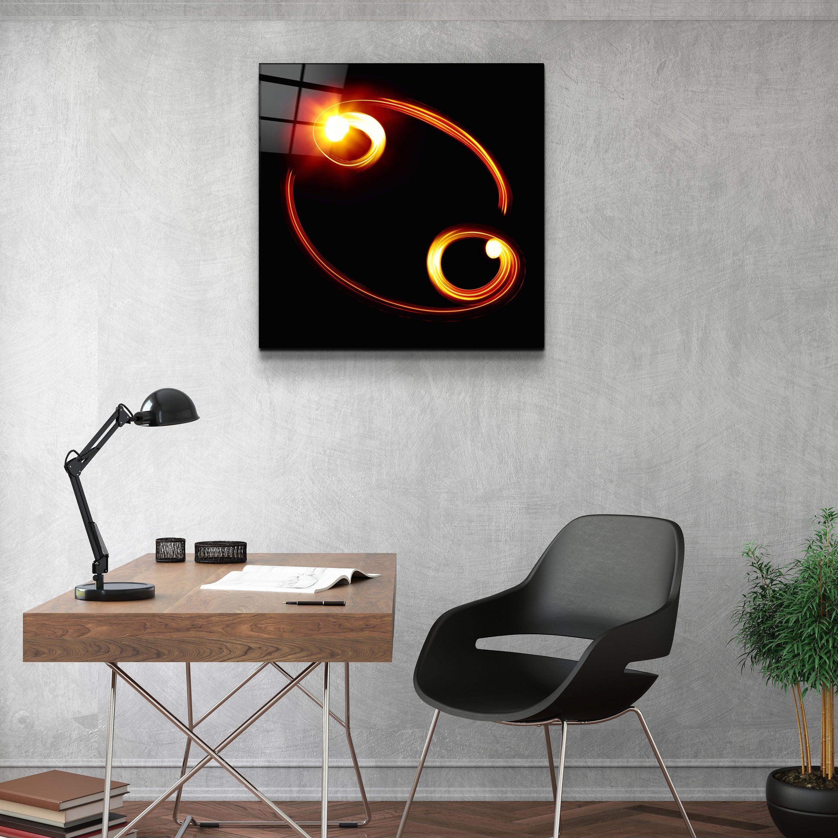 ."Cancer Zodiac Symbol". Glass Wall Art - ArtDesigna Glass Printing Wall Art