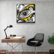 ・"Abstract Faces and Eyes"・Glass Wall Art - ArtDesigna Glass Printing Wall Art