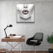 ・"Pink Lips"・Glass Wall Art - ArtDesigna Glass Printing Wall Art