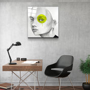 ・"Yellow Eye"・Glass Wall Art - ArtDesigna Glass Printing Wall Art