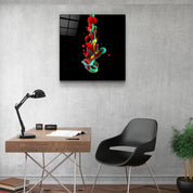 ・"Abstract Colorful Paint"・Glass Wall Art - ArtDesigna Glass Printing Wall Art