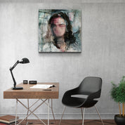 ・"Abstract Woman Oil Painting"・Glass Wall Art - ArtDesigna Glass Printing Wall Art