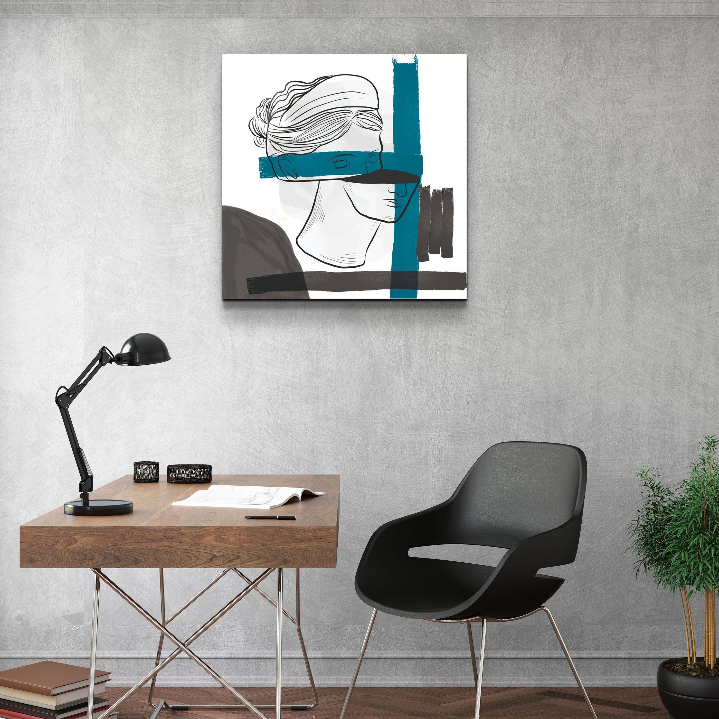 ・"Abstract Woman Portrait Painting"・Glass Wall Art - ArtDesigna Glass Printing Wall Art