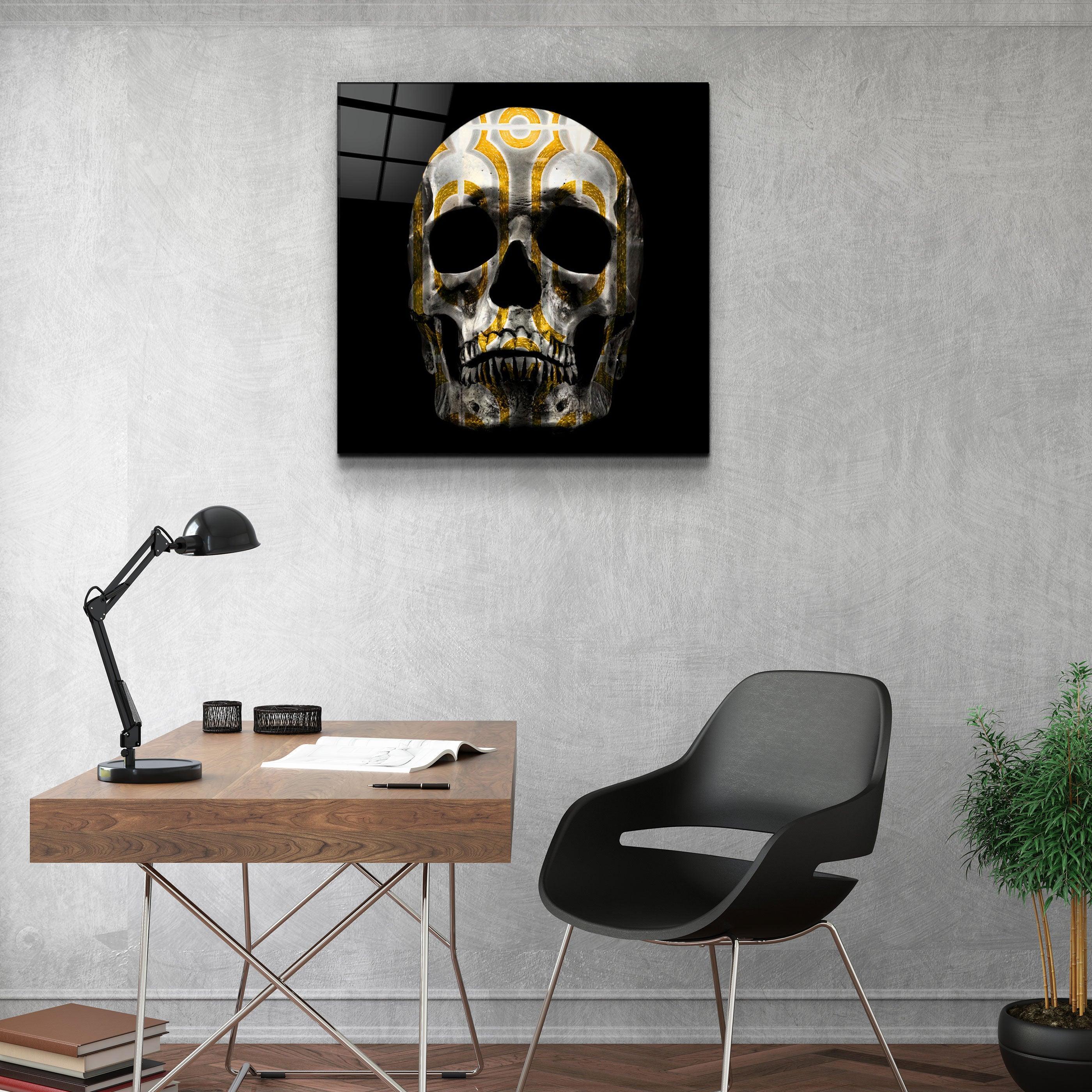 ・"Abstract Skull"・Glass Wall Art - ArtDesigna Glass Printing Wall Art