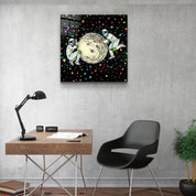 ・"Pushing A Planet"・Glass Wall Art - ArtDesigna Glass Printing Wall Art