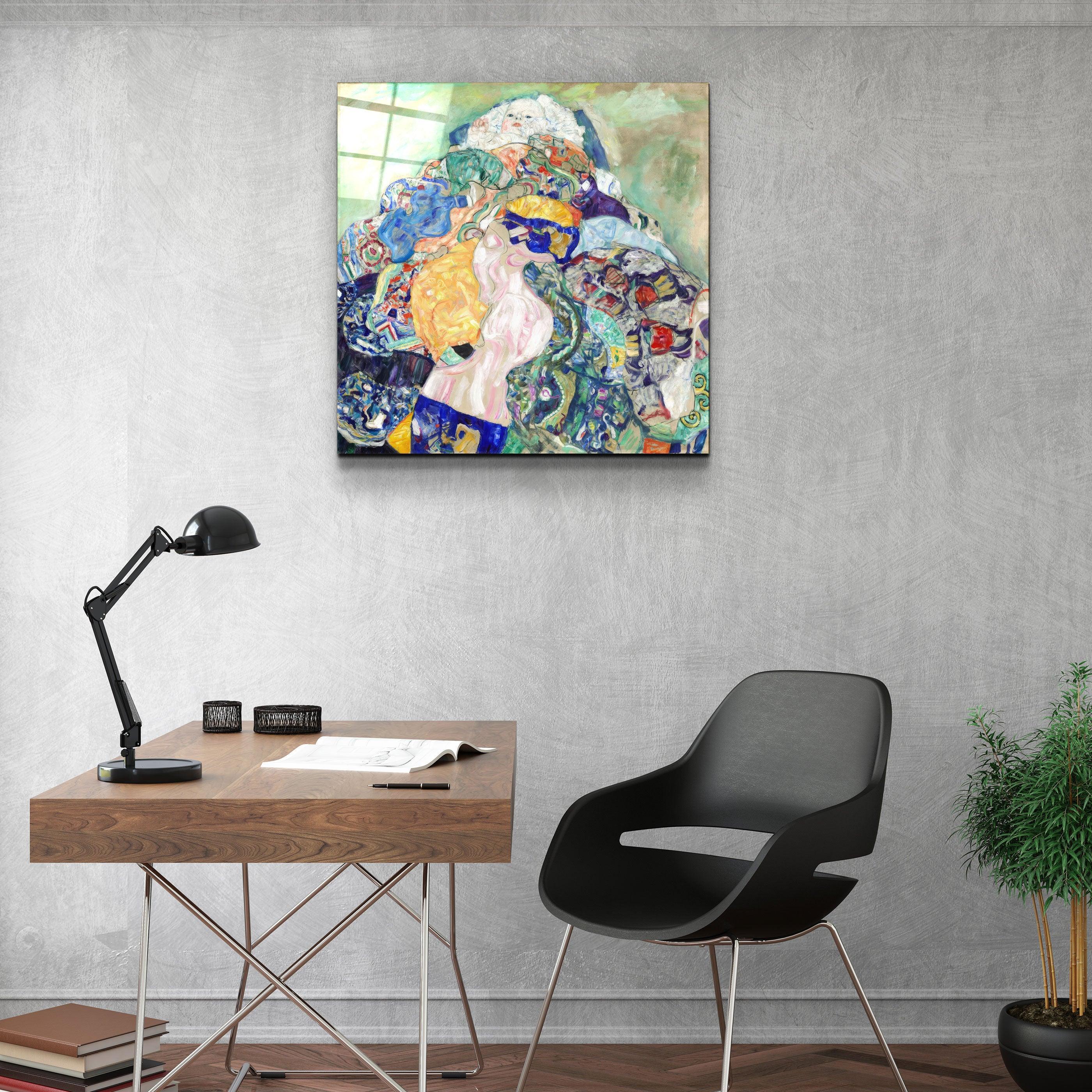 ."Baby (Cradle)by Gustav Klimt (1917–1918) .". Glass Wall Art - ArtDesigna Glass Printing Wall Art