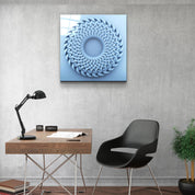 ."Abstract Circular Knitting". Designer's Collection Glass Wall Art - ArtDesigna Glass Printing Wall Art