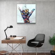 ."Hang Loose". Designer's Collection Glass Wall Art - ArtDesigna Glass Printing Wall Art