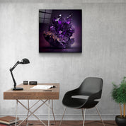 ."Amethyst - Purple". Designer's Collection Glass the Wood Art - ArtDesigna Glass Printing Wall Art