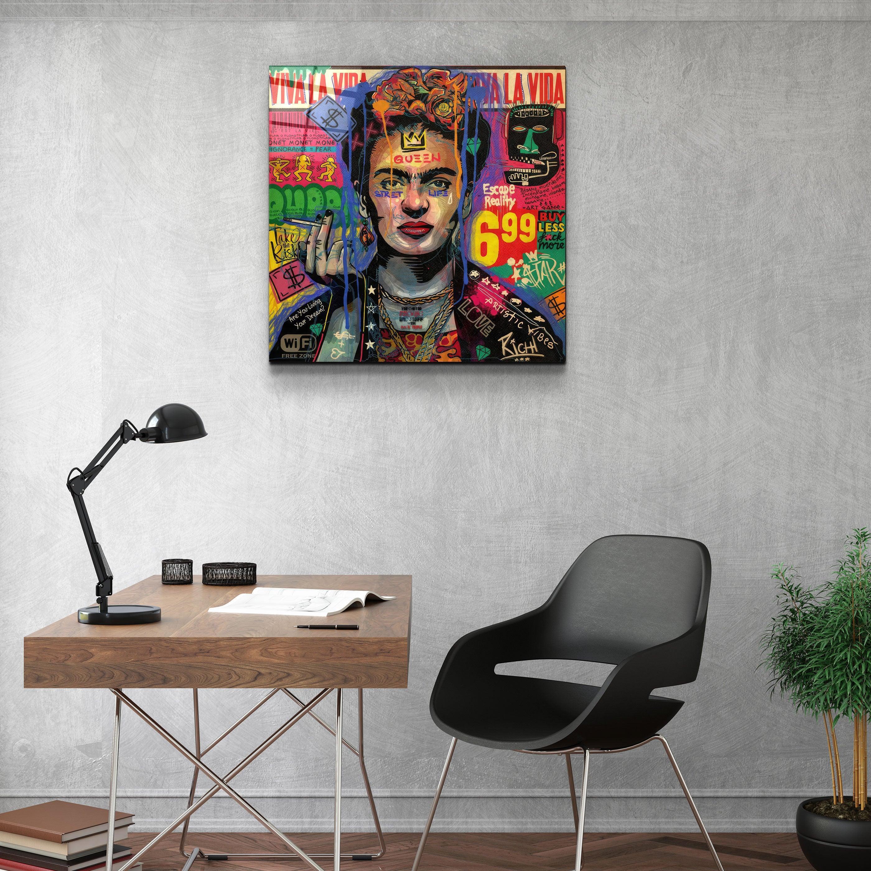 ."Frida". Designer's Collection Glass Wall Art - ArtDesigna Glass Printing Wall Art