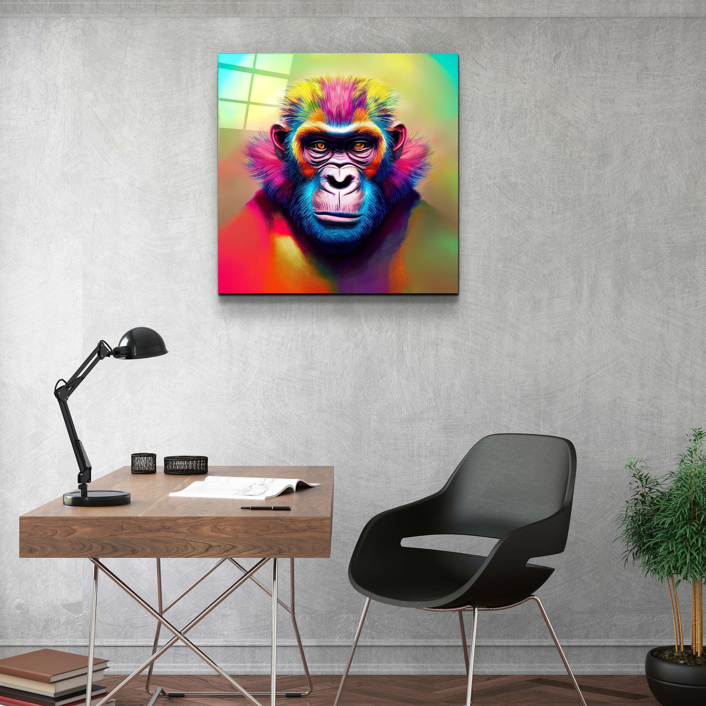 ."Color Monkey". Designer's Collection Glass Wall Art - ArtDesigna Glass Printing Wall Art