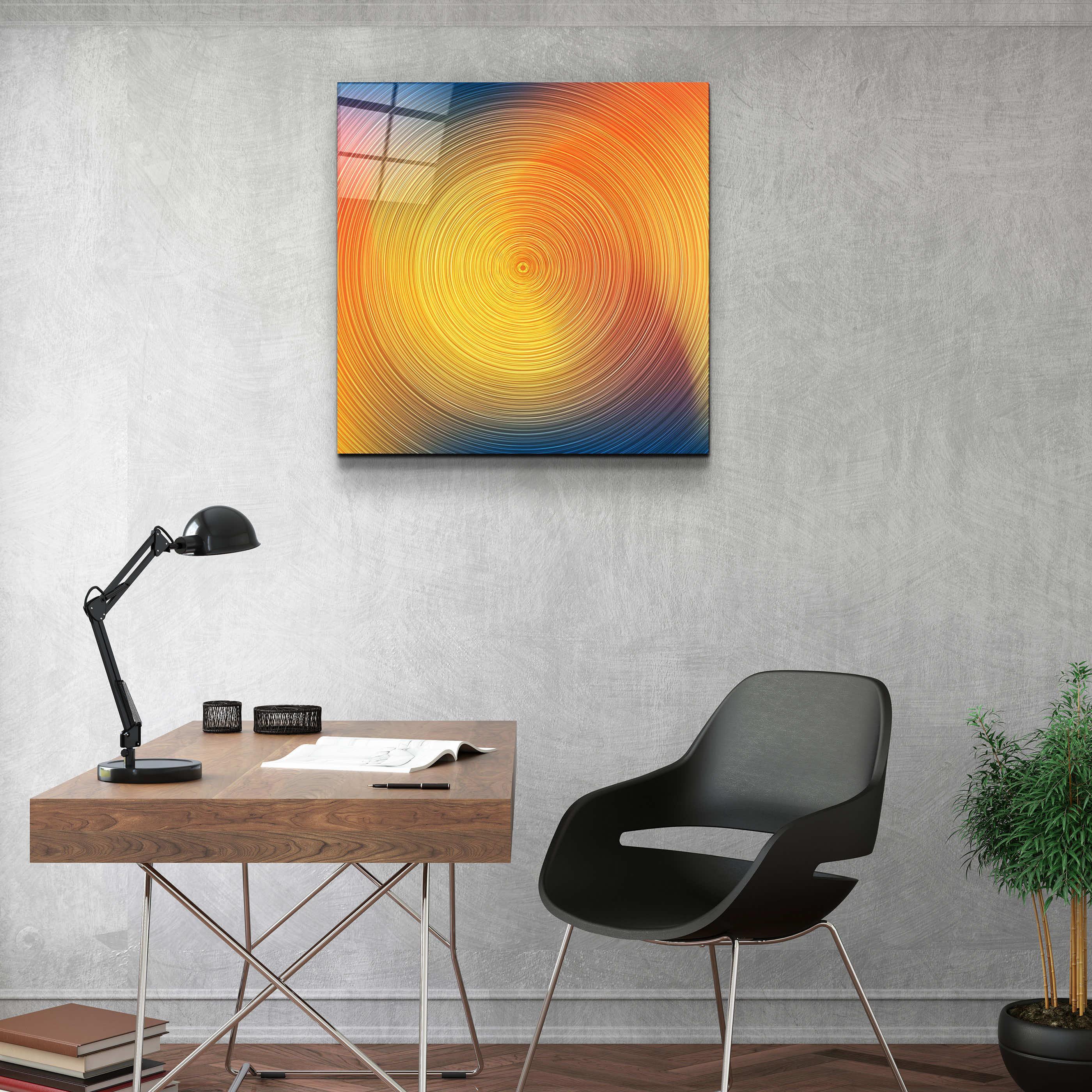 ."Yellow Hypnosis". Designer's Collection Glass Wall Art - ArtDesigna Glass Printing Wall Art