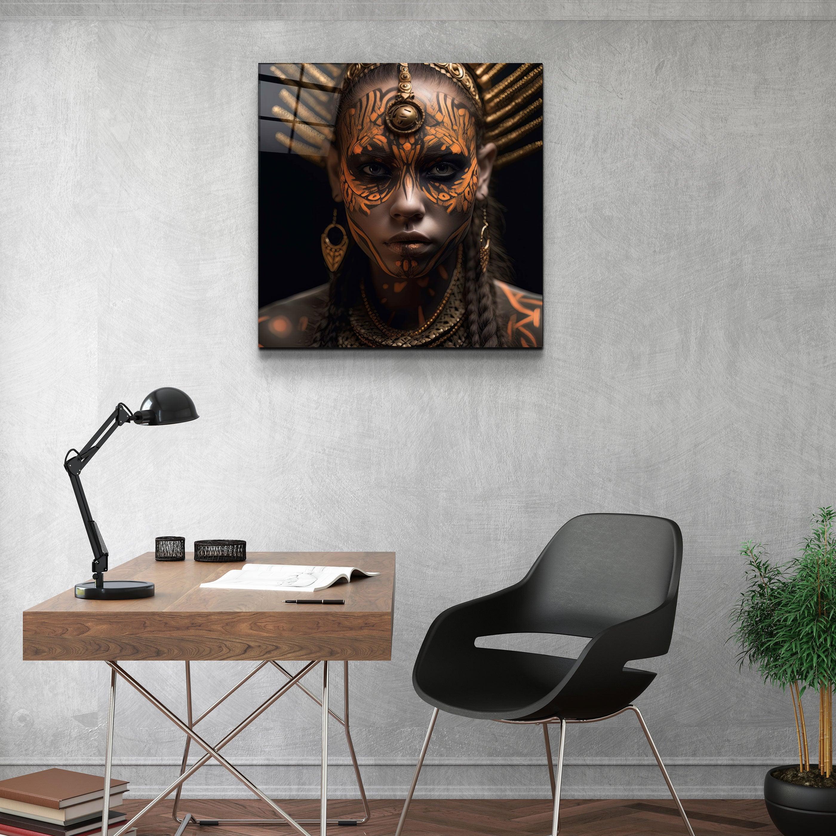 ."Woman Warriors 2". Secret World Collection Glass Wall Art - ArtDesigna Glass Printing Wall Art