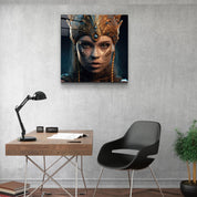 ."Woman Warrior 3". Secret World Collection Glass Wall Art - ArtDesigna Glass Printing Wall Art