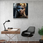 ."Woman Warrior 4". Secret World Collection Glass Wall Art - ArtDesigna Glass Printing Wall Art