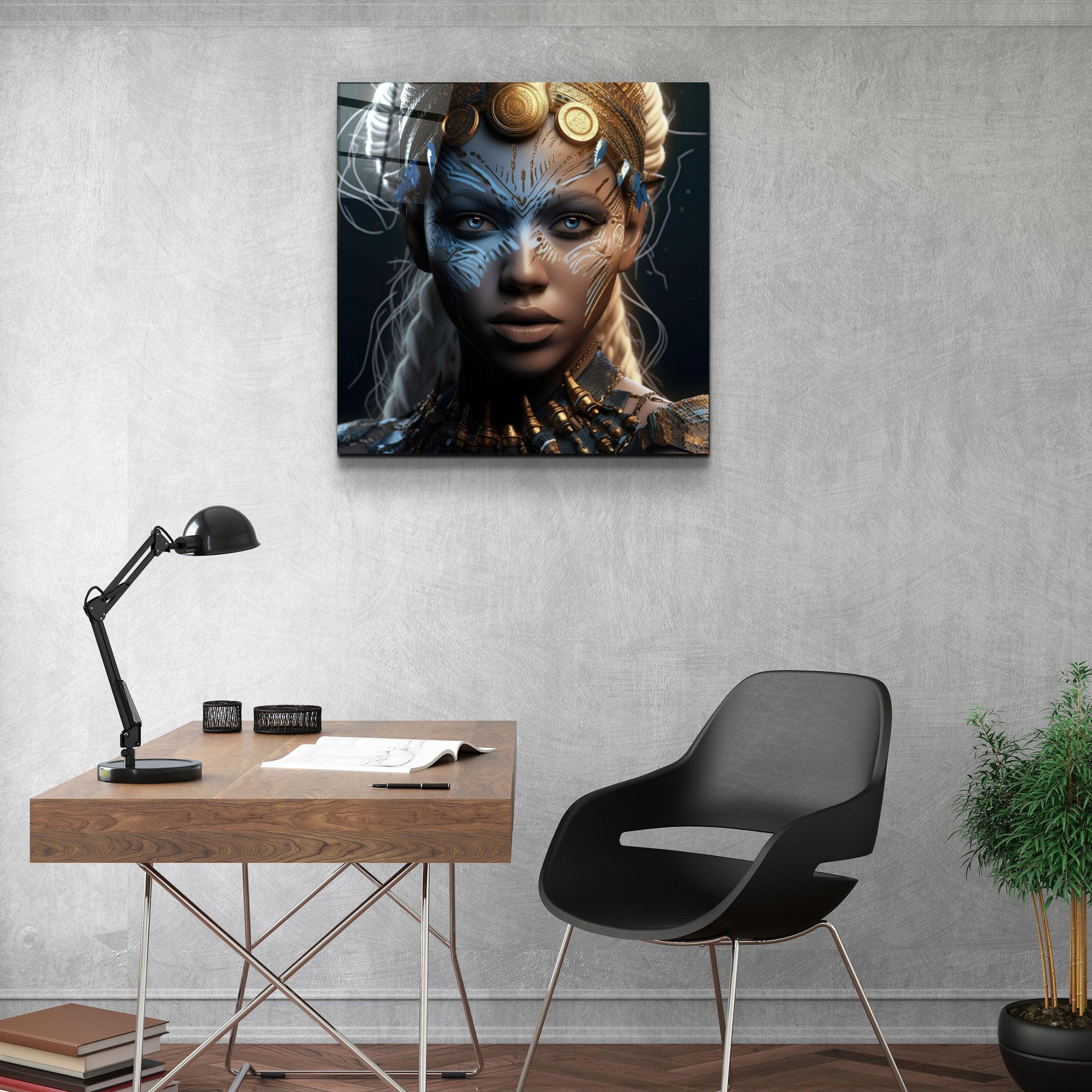 ."Woman Warrior 4". Secret World Collection Glass Wall Art - ArtDesigna Glass Printing Wall Art