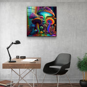 ."Neon Fungies V2". Designer's Collection Glass Wall Art - ArtDesigna Glass Printing Wall Art