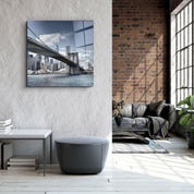 ・"Brooklyn Bridge"・Glass Wall Art - ArtDesigna Glass Printing Wall Art
