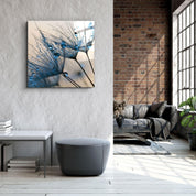 ・"Blue Flower"・Glass Wall Art - ArtDesigna Glass Printing Wall Art