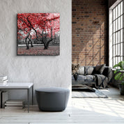 ・"Red Tree"・Glass Wall Art - ArtDesigna Glass Printing Wall Art