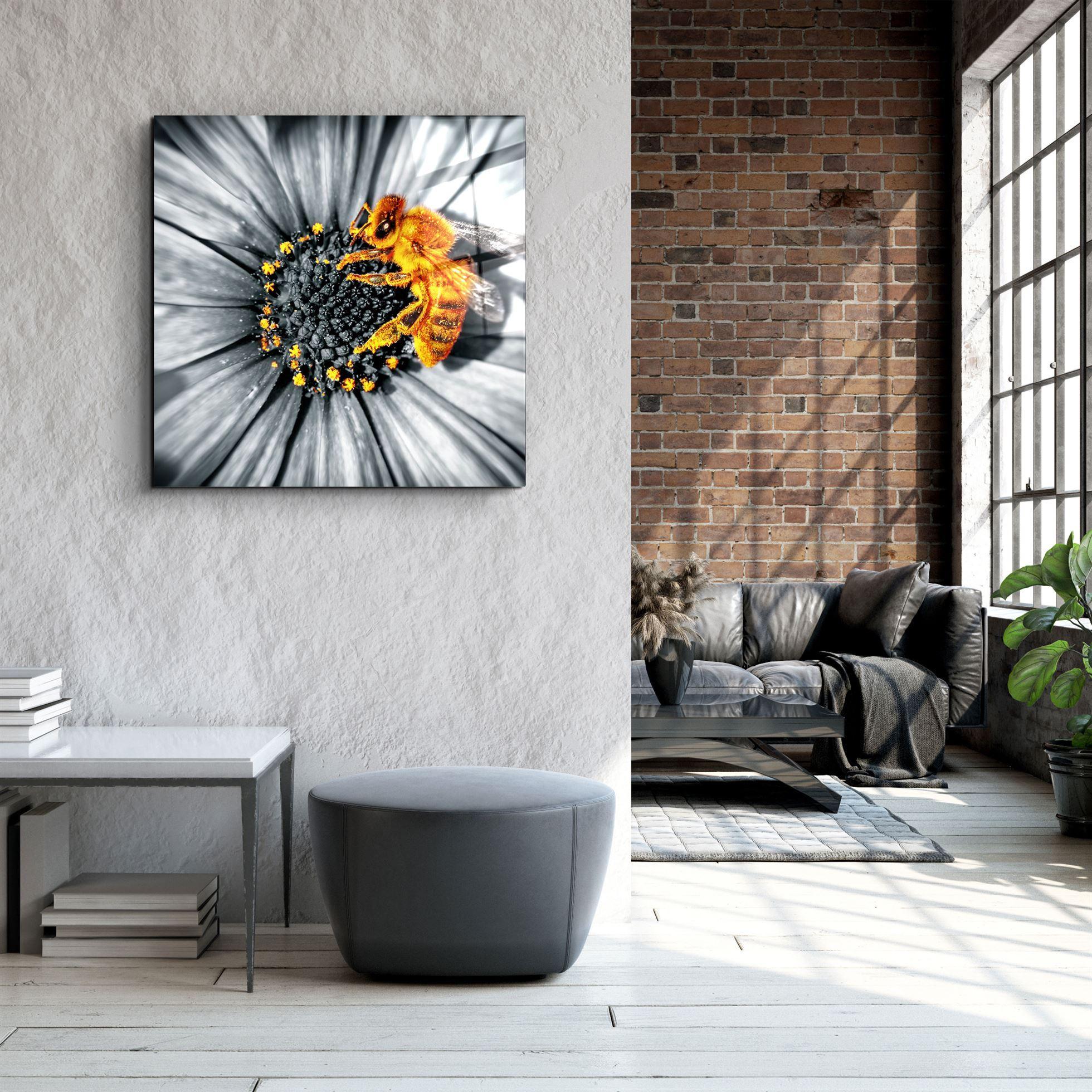 ・"Bee"・Glass Wall Art - ArtDesigna Glass Printing Wall Art