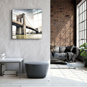 ・"Brooklyn Bridge"・Glass Wall Art - ArtDesigna Glass Printing Wall Art