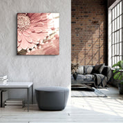 ・"Pink Flower"・Glass Wall Art - ArtDesigna Glass Printing Wall Art