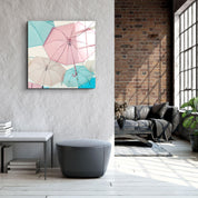 ・"Colorful Umbrellas"・Glass Wall Art - ArtDesigna Glass Printing Wall Art