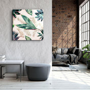 ・"Tropical Leaves"・Glass Wall Art - ArtDesigna Glass Printing Wall Art