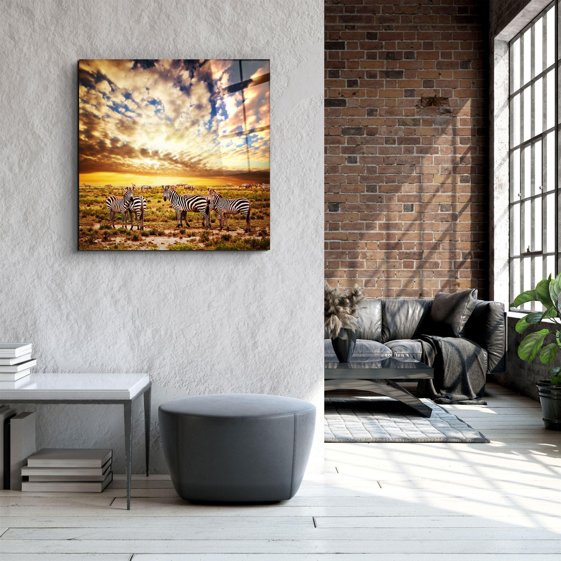 ・"Zebras"・Glass Wall Art - ArtDesigna Glass Printing Wall Art