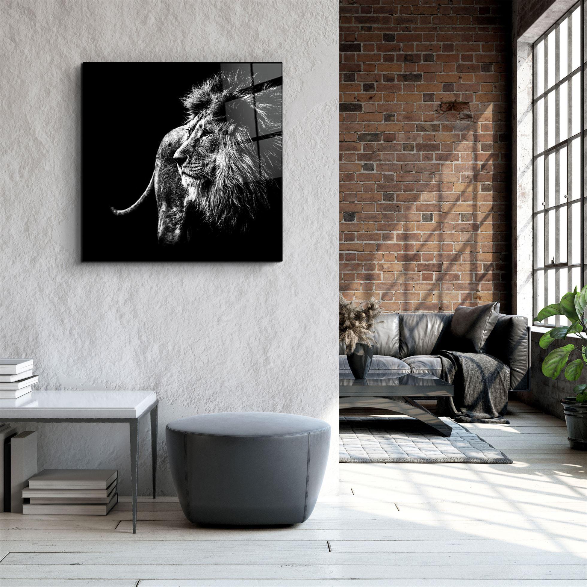 ・"Lion"・Glass Wall Art - ArtDesigna Glass Printing Wall Art