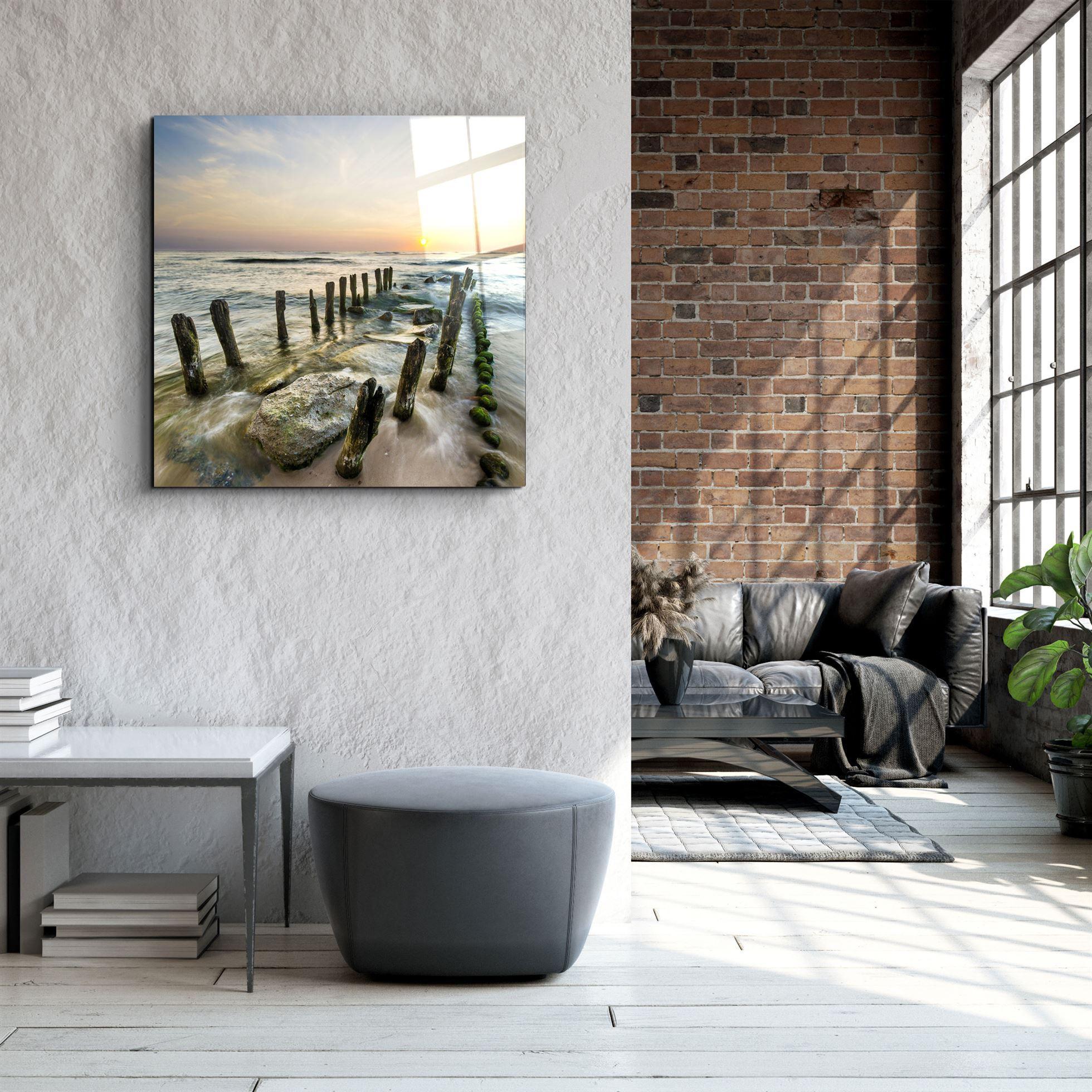 ・"Ruined Dock"・Glass Wall Art - ArtDesigna Glass Printing Wall Art