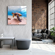 ・"Sea Turtle"・Glass Wall Art - ArtDesigna Glass Printing Wall Art