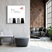 ・"Meow (Cat)"・Glass Wall Art - ArtDesigna Glass Printing Wall Art