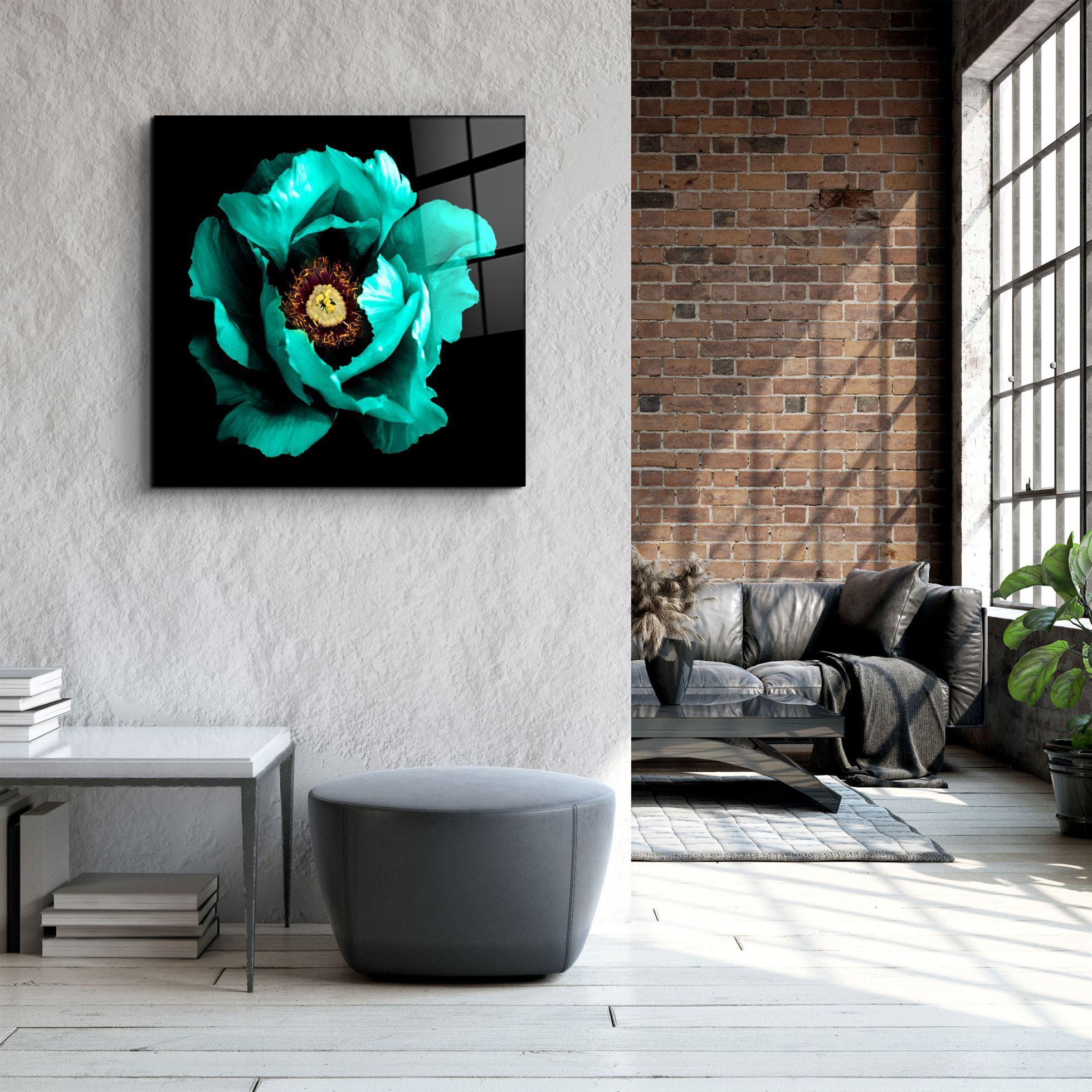 ・"Floral Green"・Glass Wall Art - ArtDesigna Glass Printing Wall Art