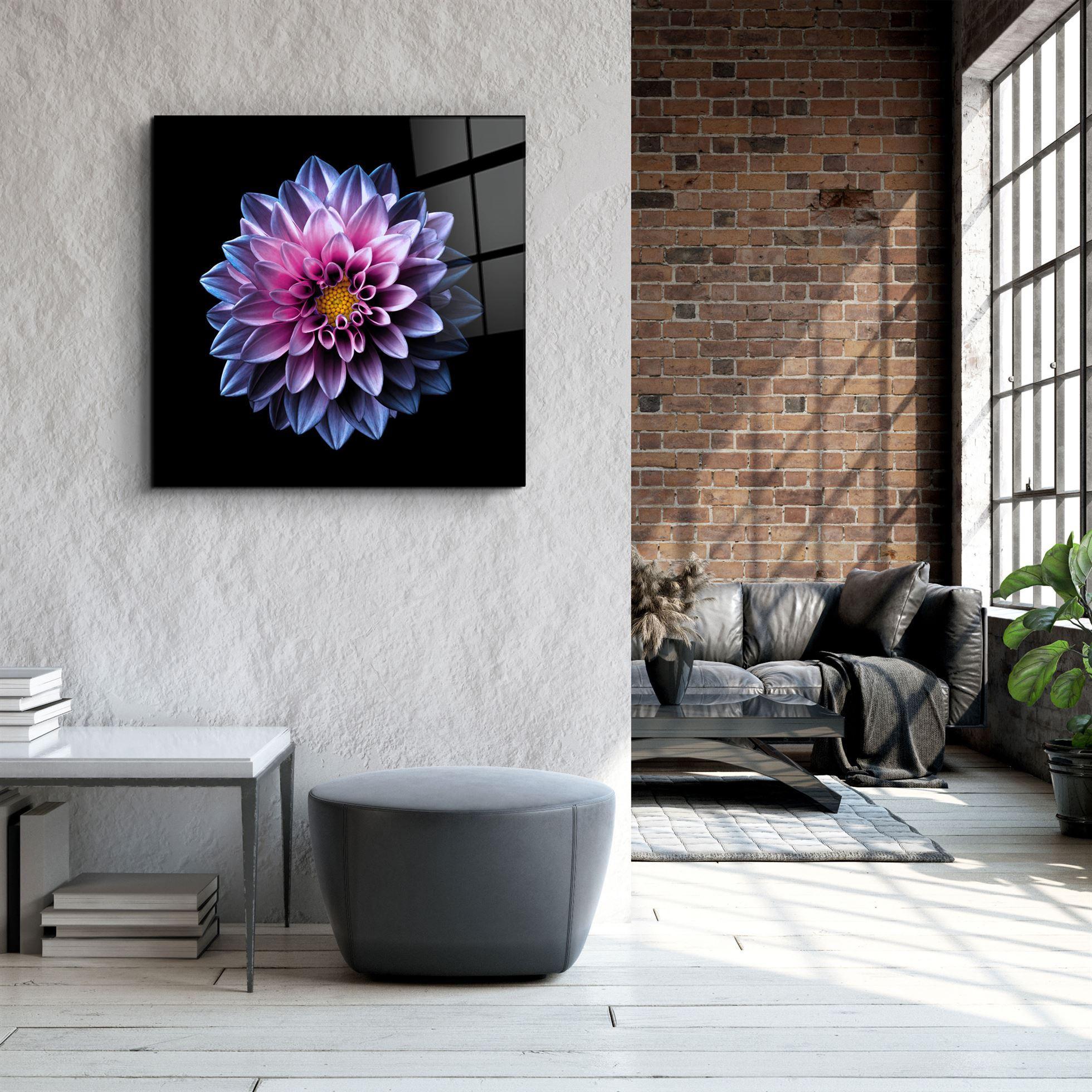 ・"Purple Flower"・Glass Wall Art - ArtDesigna Glass Printing Wall Art