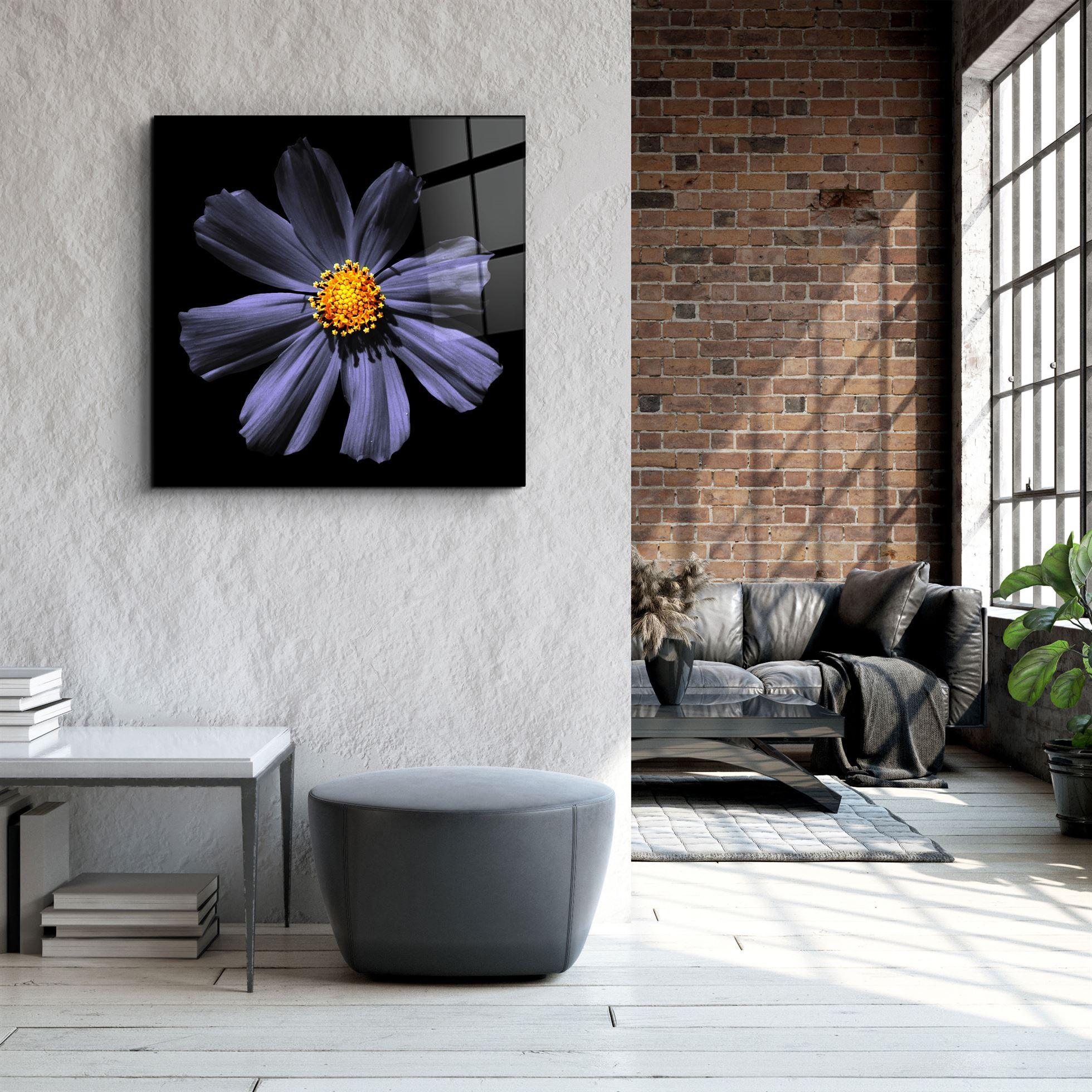 ・"Purple Flower"・Glass Wall Art - ArtDesigna Glass Printing Wall Art