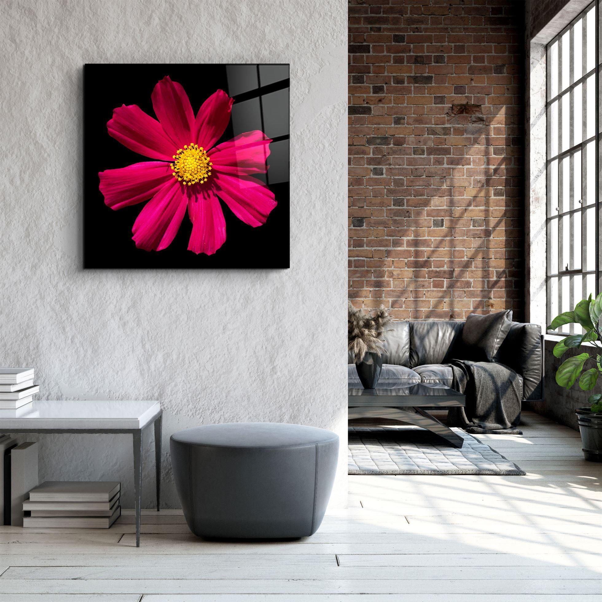 ・"Red flower"・Glass Wall Art - ArtDesigna Glass Printing Wall Art