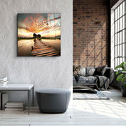 ・"Dock and Landscape"・Glass Wall Art - ArtDesigna Glass Printing Wall Art
