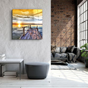 ・"Sunset Landscape"・Glass Wall Art - ArtDesigna Glass Printing Wall Art
