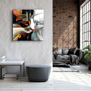・"Abstract Cat"・Glass Wall Art - ArtDesigna Glass Printing Wall Art