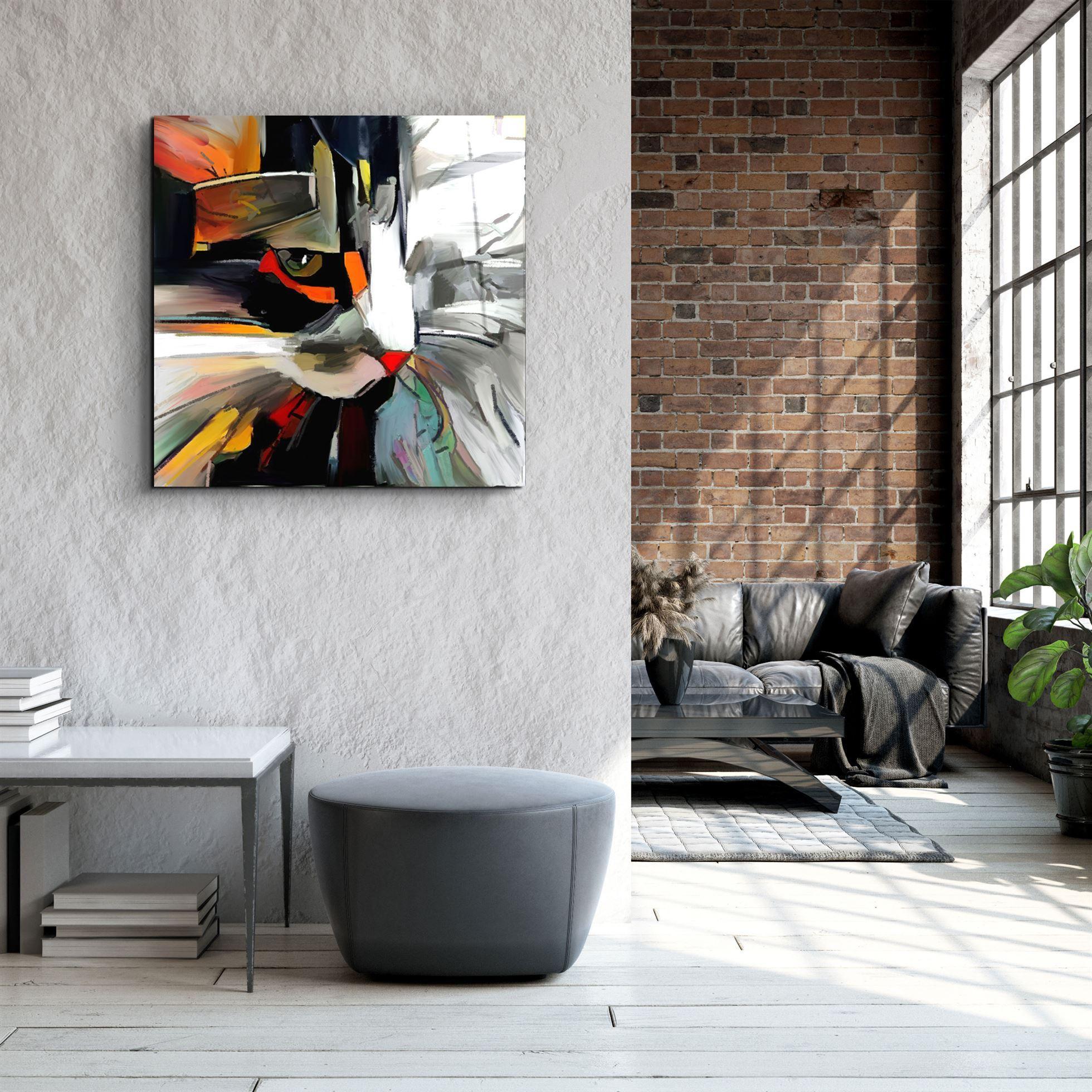 ・"Abstract Cat"・Glass Wall Art - ArtDesigna Glass Printing Wall Art