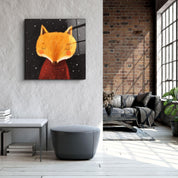 ・"Cute Fox"・Glass Wall Art - ArtDesigna Glass Printing Wall Art