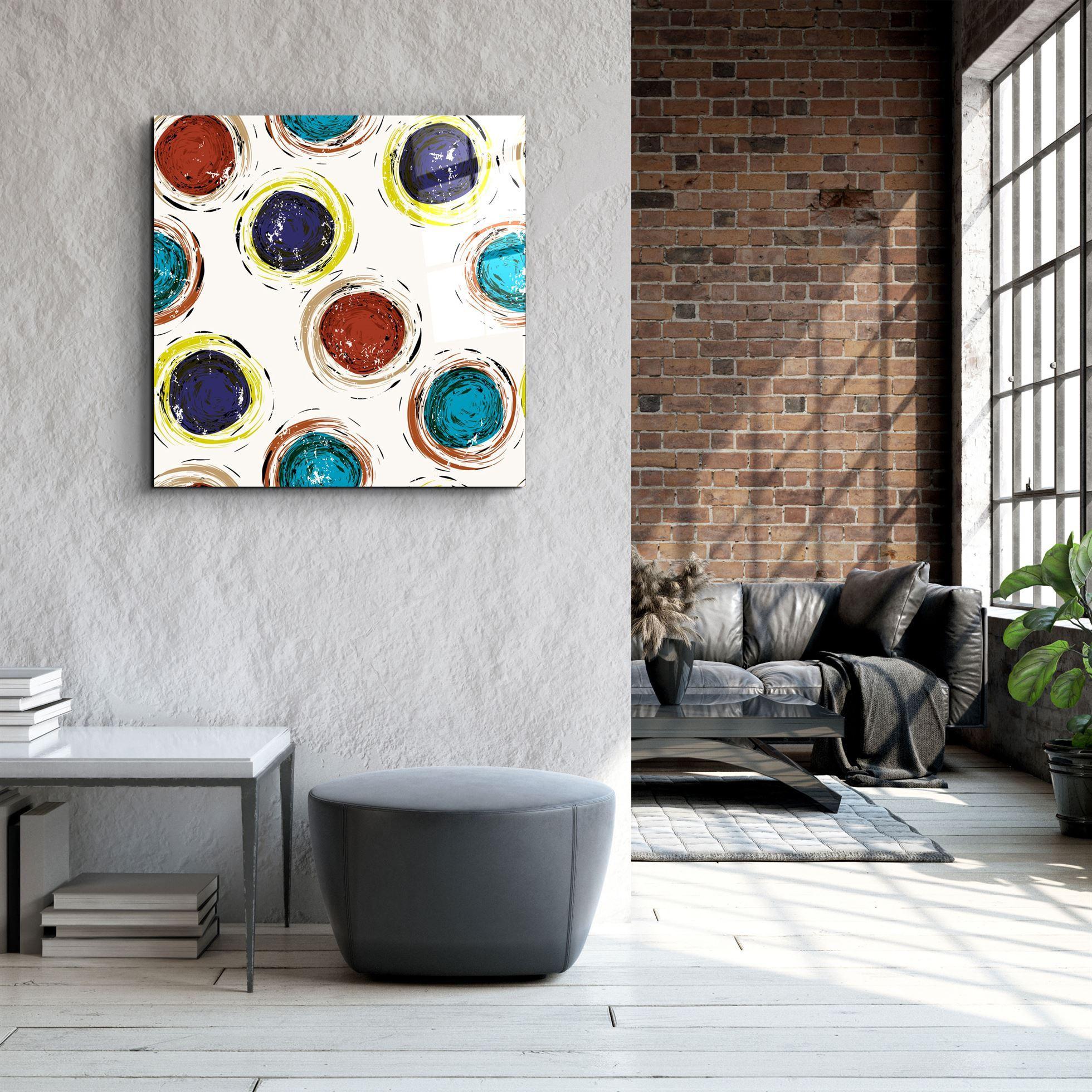 ・"Abstract Circles"・Glass Wall Art - ArtDesigna Glass Printing Wall Art