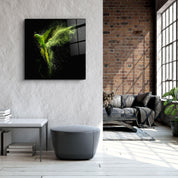 ・"Green Parrot"・Glass Wall Art - ArtDesigna Glass Printing Wall Art