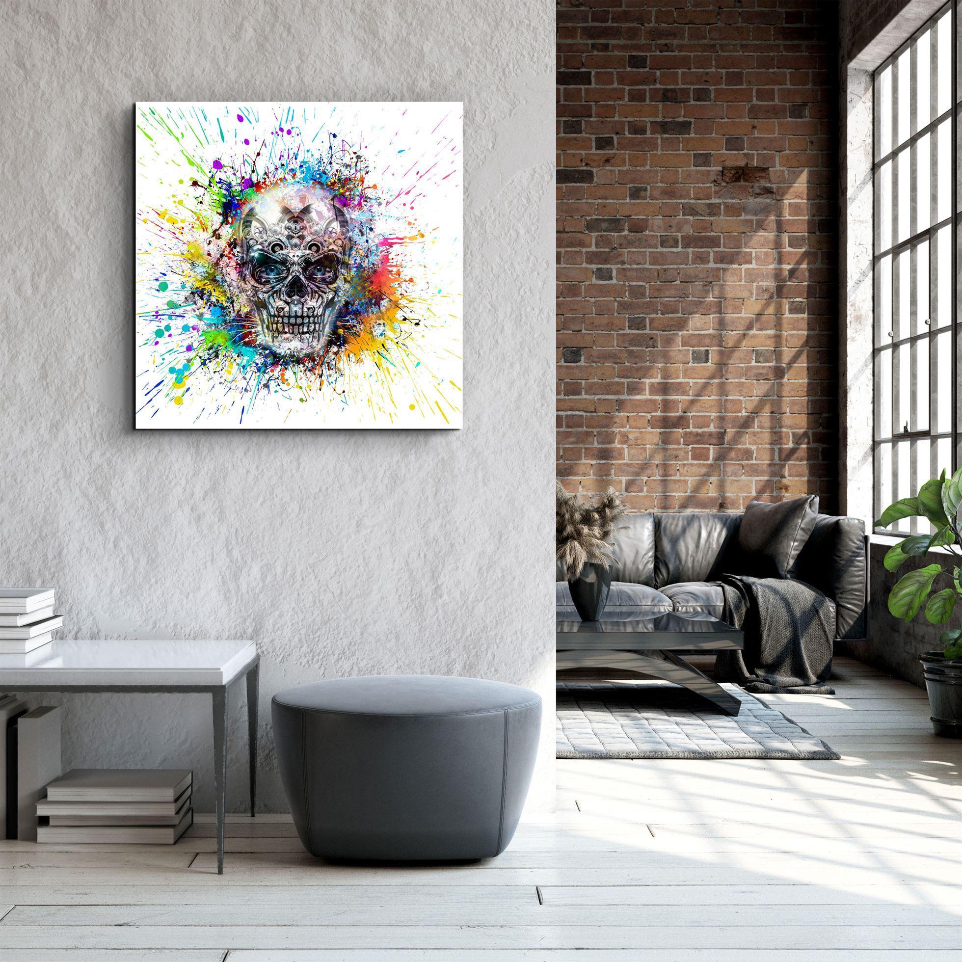 ・"Skulla"・Glass Wall Art - ArtDesigna Glass Printing Wall Art